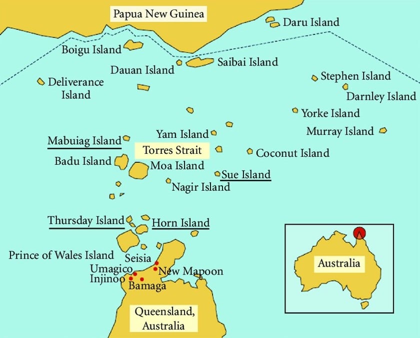 torres strait map